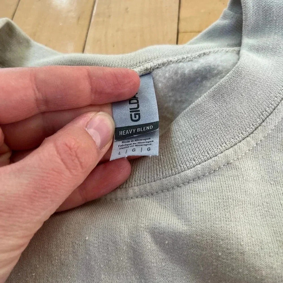 Morgan Wallen Crew Neck Sweatshirt sz Large Cassette Tapes Wasted On You Beige - Picture 2 of 9